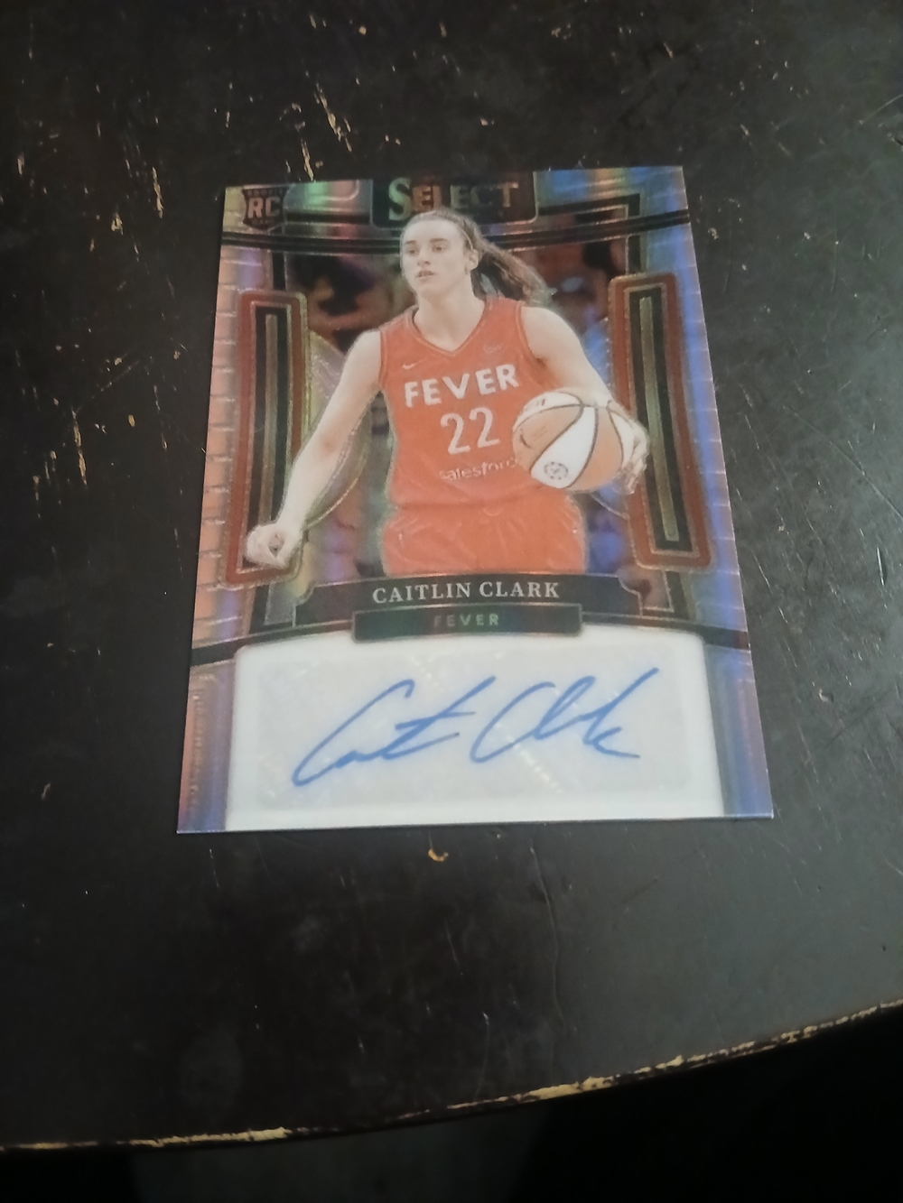 Panini Select Caitlin Clark Fever Card - Orange Jersey
